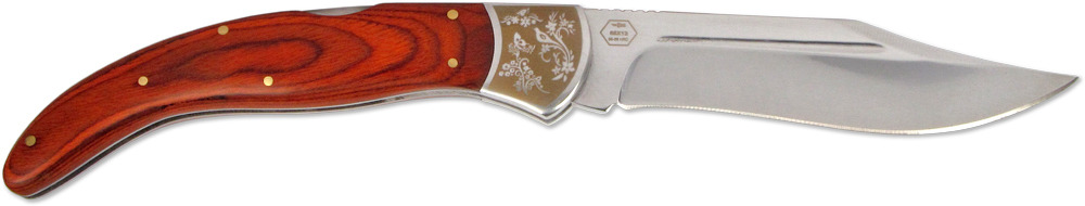 Нож складной C-160 "Ножемир" с рукоятью из красного дерева