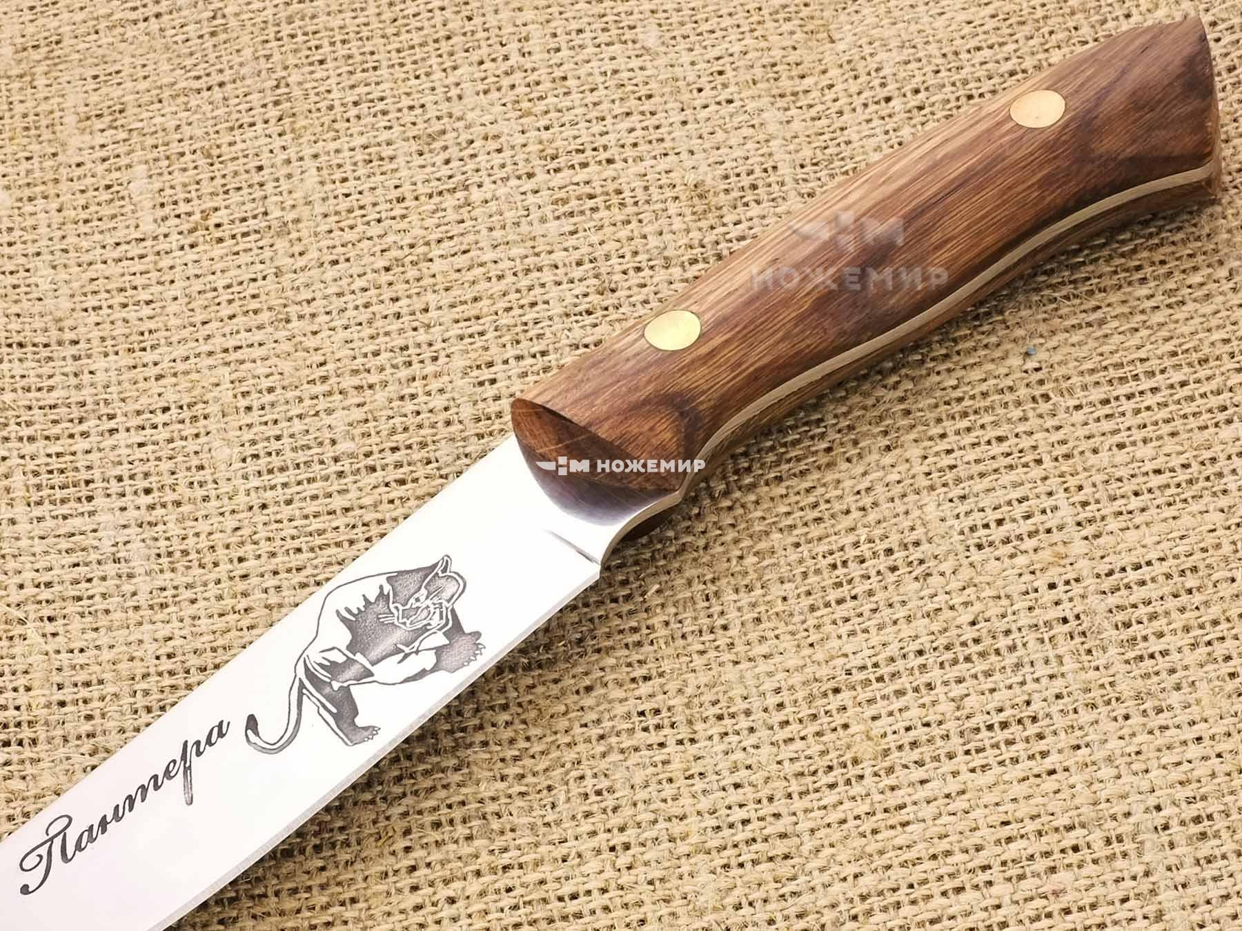 Нож туристический цельнометаллический Кизляр ПАНТЕРА2-ЦМ (6622) с кожаными ножнами