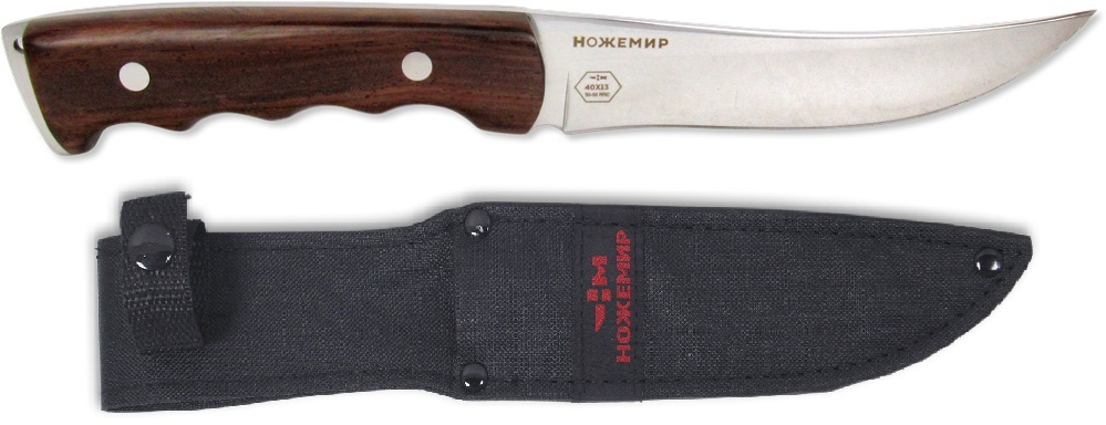 Нож нескладной с рукоятью из венге и чехлом из кордуры H-201 "Ножемир"