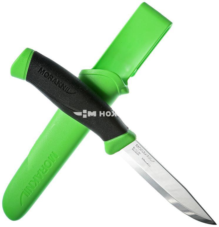 Нож туристический с клинком из нержавеющей стали Morakniv Companion Green Outdoor Mora-12158
