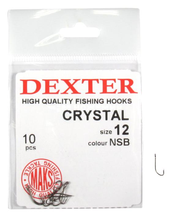 Крючки рыболовные одинарные DEXTER CRYSTAL DK003-12