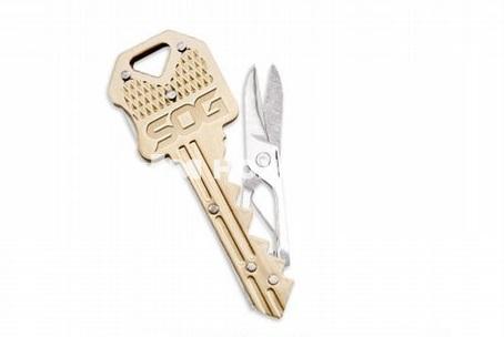 Ключ брелок металлический с ножницами SOG KEY202