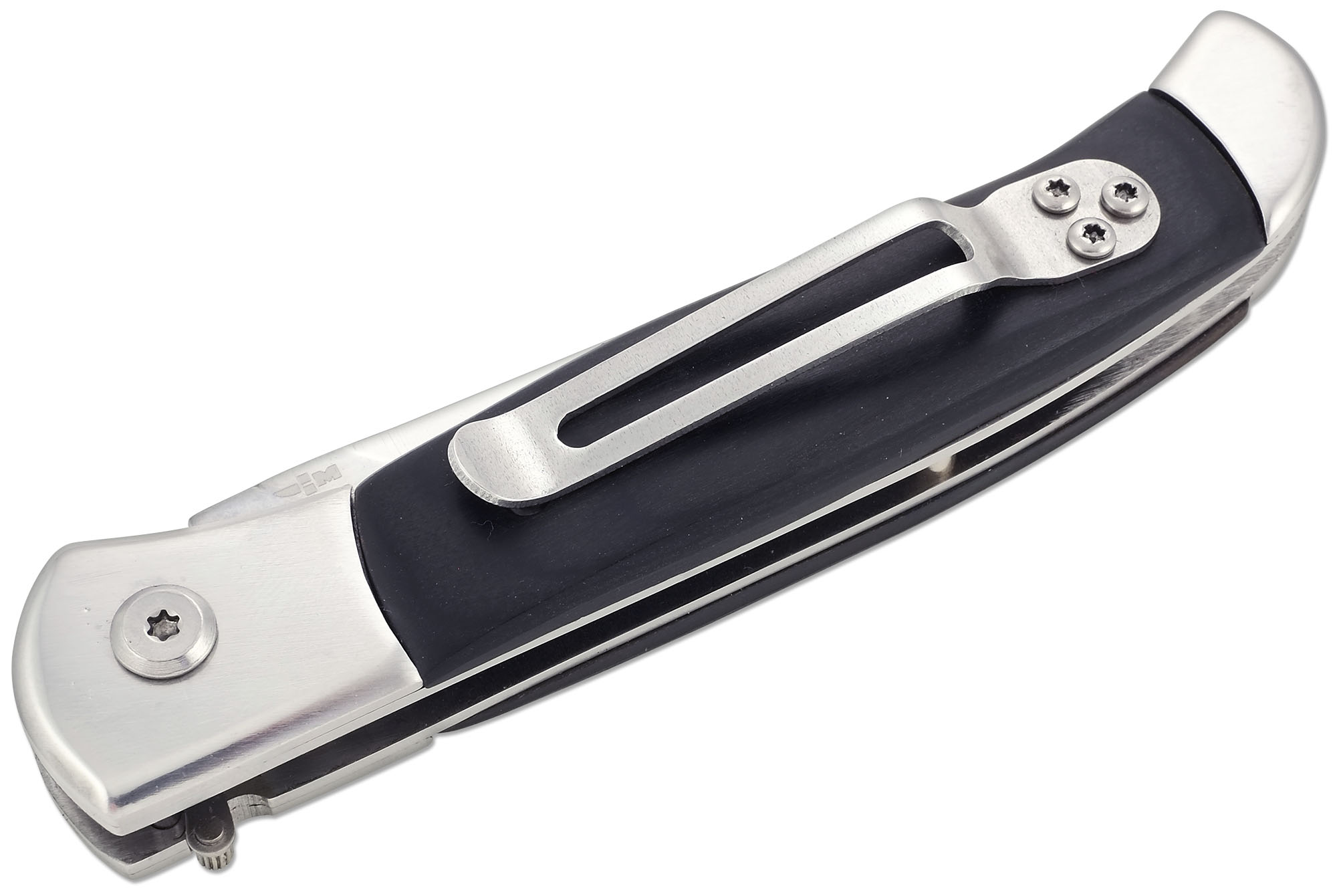 Нож автоматический деревянная рукоять с клипсой Ножемир Чёткий расклад Garm A-122B