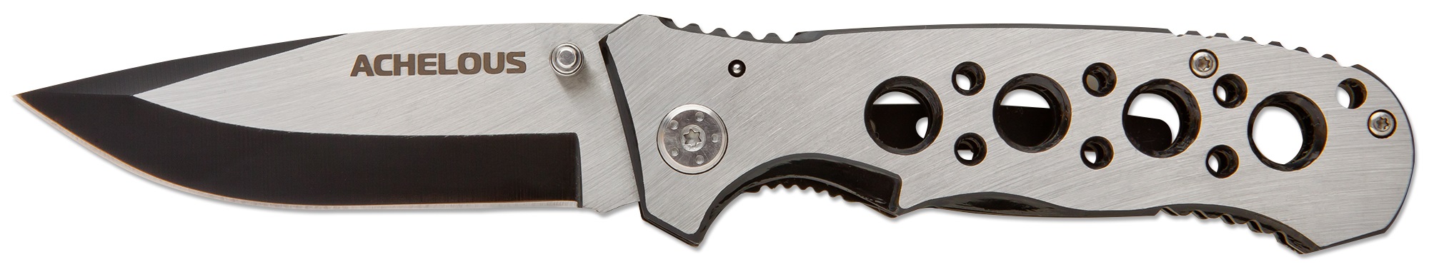 Нож складной с металлической рукоятью и клипсой Ножемир Чёткий расклад Achelous A-141