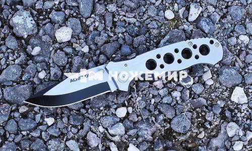Нож складной с металлической рукоятью и клипсой Ножемир Чёткий расклад Achelous A-141
