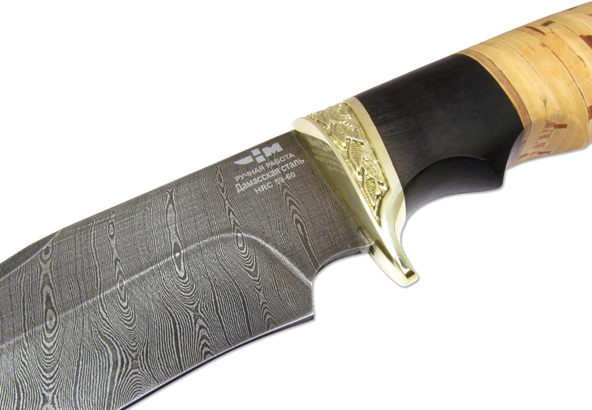 Нож ручной работы Ножемир из дамасской стали АКУЛА (8601)д