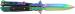 Нож бабочка балисонг радужный цвет рукоять с клипсой Ножемир Чёткий расклад MAKHAON B-115P