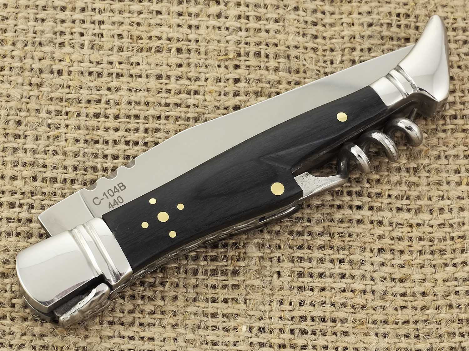 Нож складной со штопором деревянная рукоять Ножемир Четкий расклад Корсика C-104B