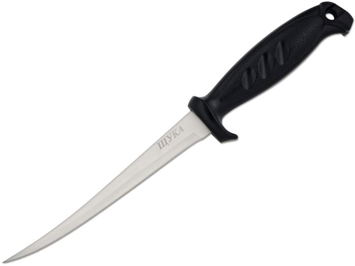 Нож рыбацкий филейный Ножемир Щука F-501B с пластиковыми ножнами
