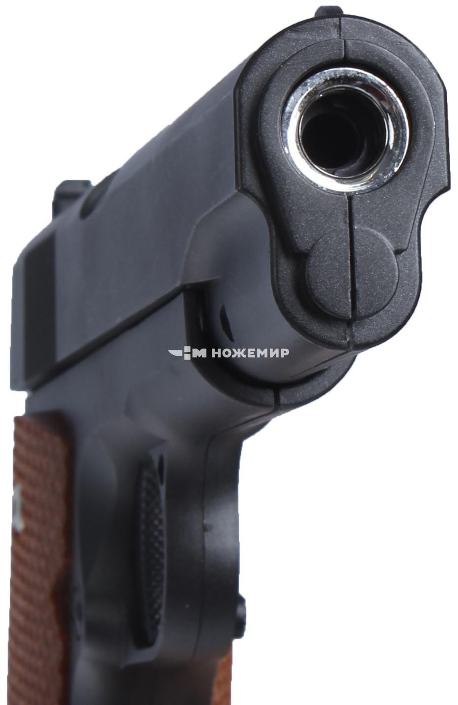 Страйкбольный пистолет софтэйр пружинный Galaxy G13+ с кобурой Colt 1911 black