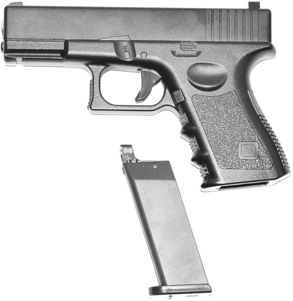 Страйкбольный пистолет пружинный Glock 23 Galaxy G15.