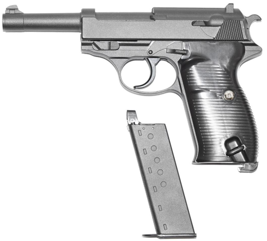 Страйкбольный пистолет пружинный Walther P-38 Galaxy G21