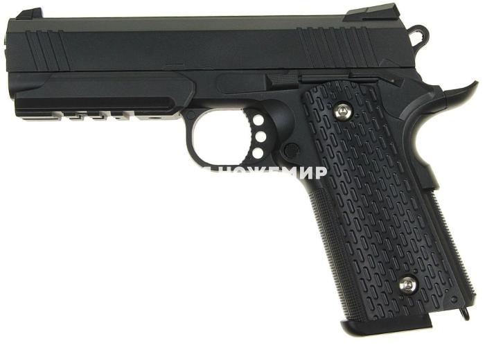 Страйкбольный пистолет пружинный Colt 1911PD Rail Galaxy G25