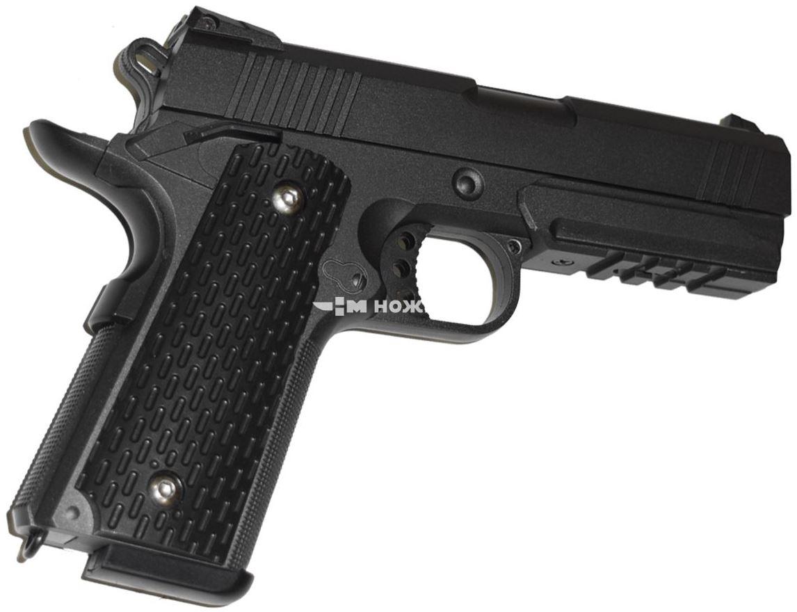 Страйкбольный пистолет пружинный Colt 1911PD Rail Galaxy G25