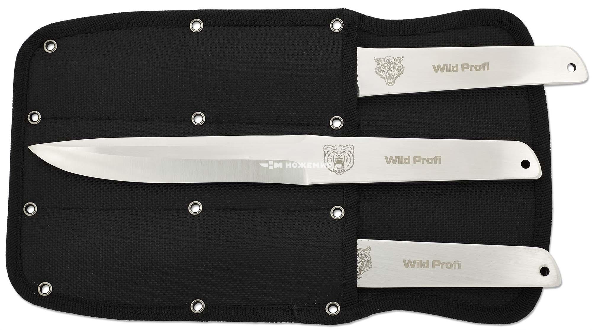 Набор ножей метательных 3 шт в жёстком кордуровом чехле Ножемир Баланс Wild Profi M-121W