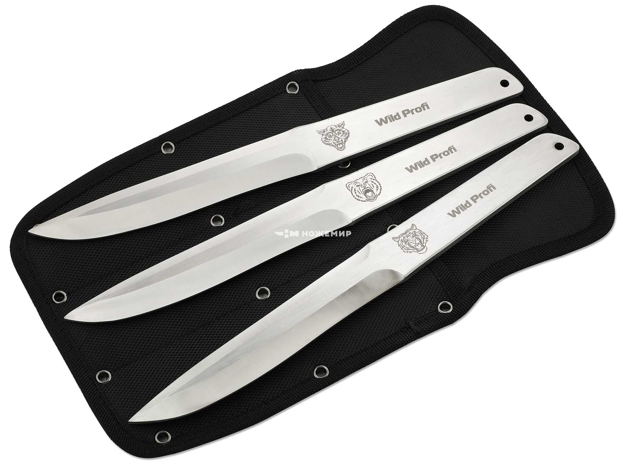 Набор ножей метательных 3 шт в жёстком кордуровом чехле Ножемир Баланс Wild Profi M-121W