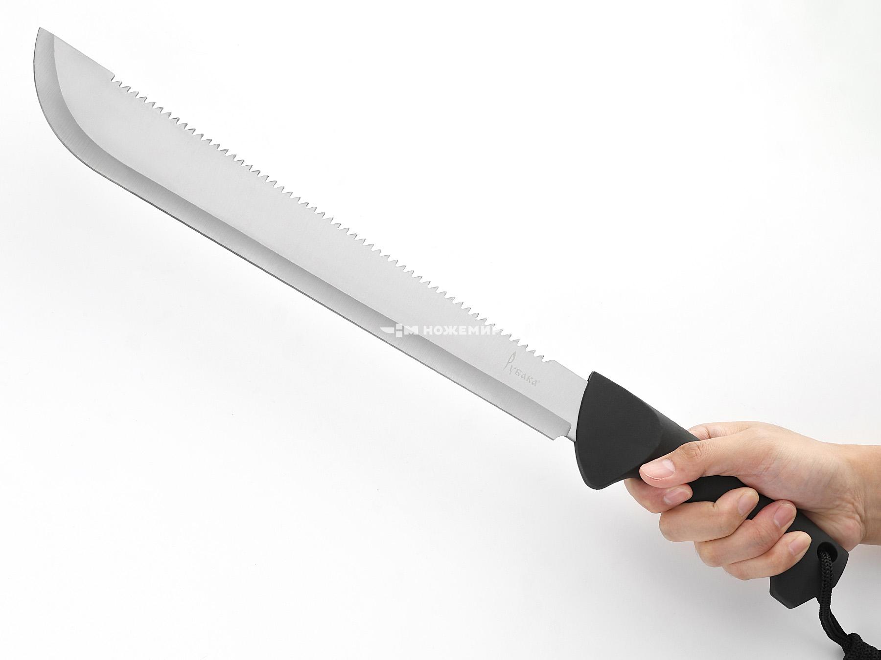 Мачете туристический нож большой с пилой на обухе Рубака T186SOG с темляком и ножнами