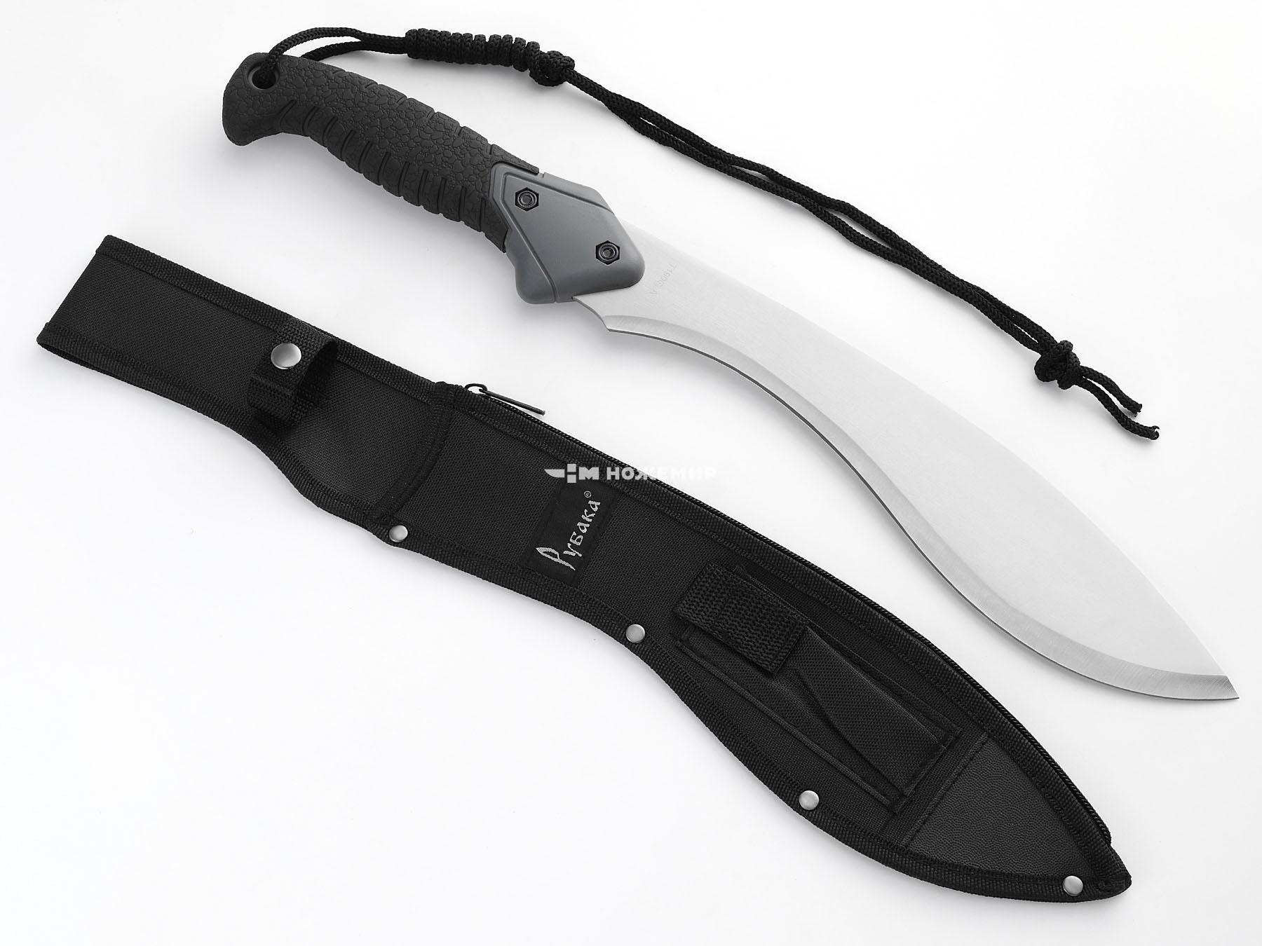 Мачете туристический нож кукри Рубака T190GLA с темляком и ножнами