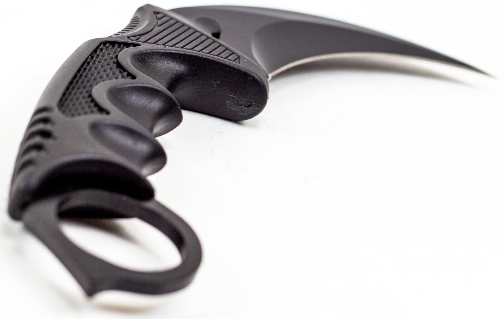 Нож керамбит металлический чёрный с пластиковыми ножнами из игры CS GО Ножемир H-230 BLACK