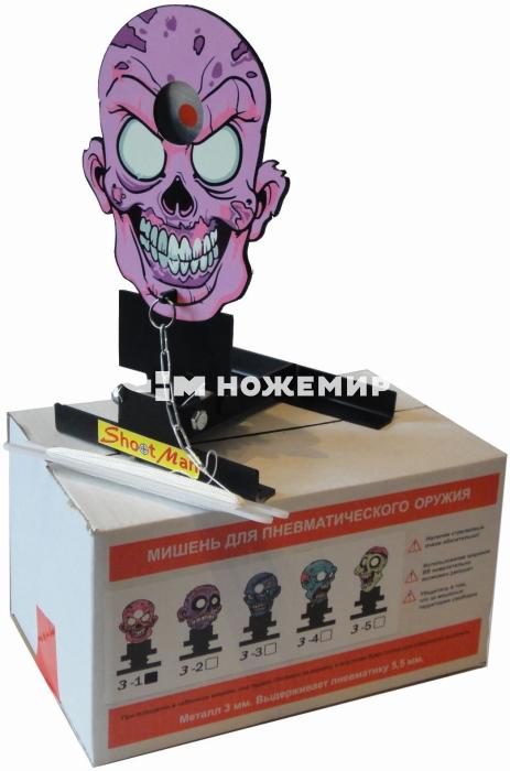 Мишень для пневматического оружия металл 3мм Zombi Z1