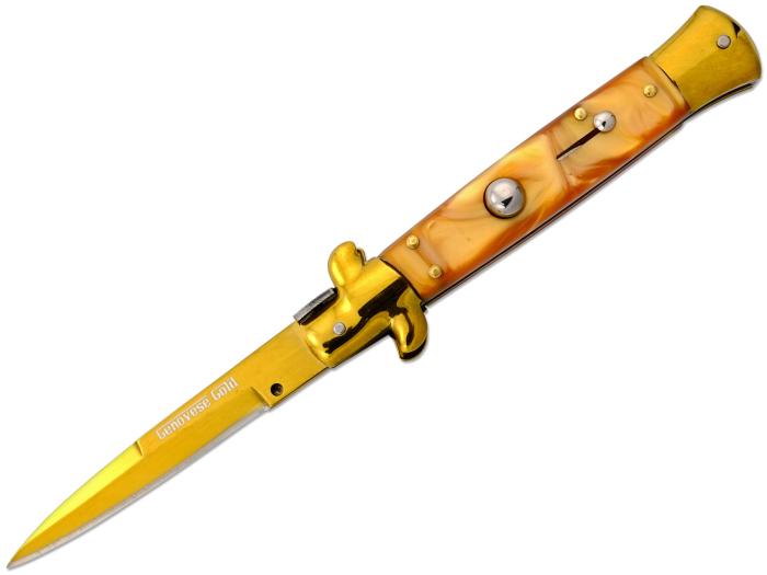 Нож складной автоматический Ножемир Genovese Gold A-203