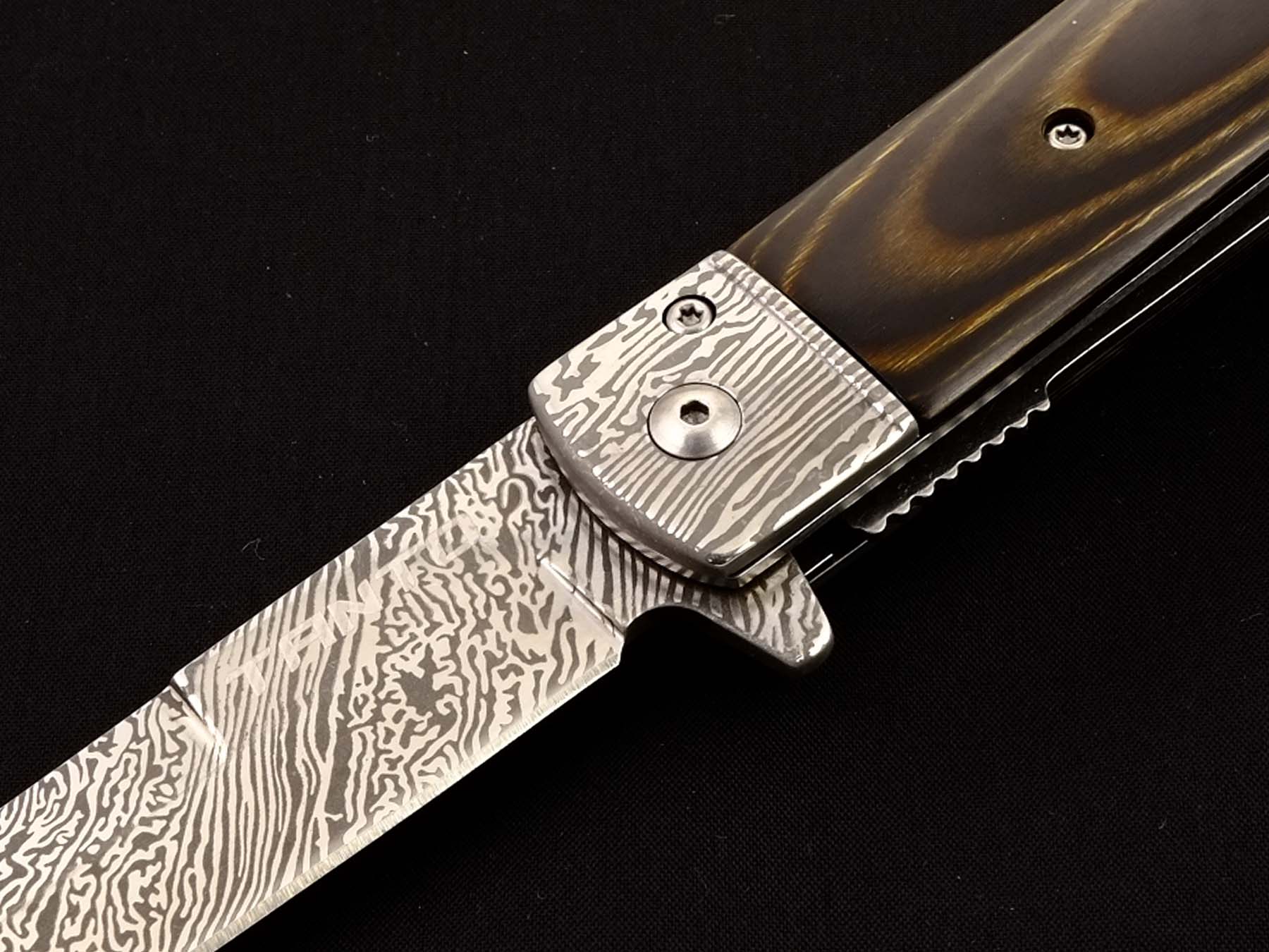 Нож складной автоматический Ножемир Чёткий расклад TANTO A-240