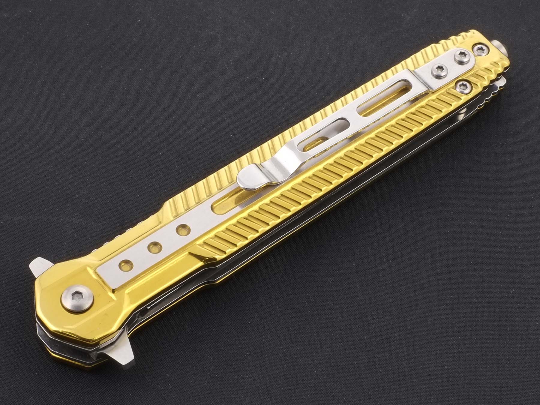 Нож складной автоматический Ножемир ПИКА A-292 золотой