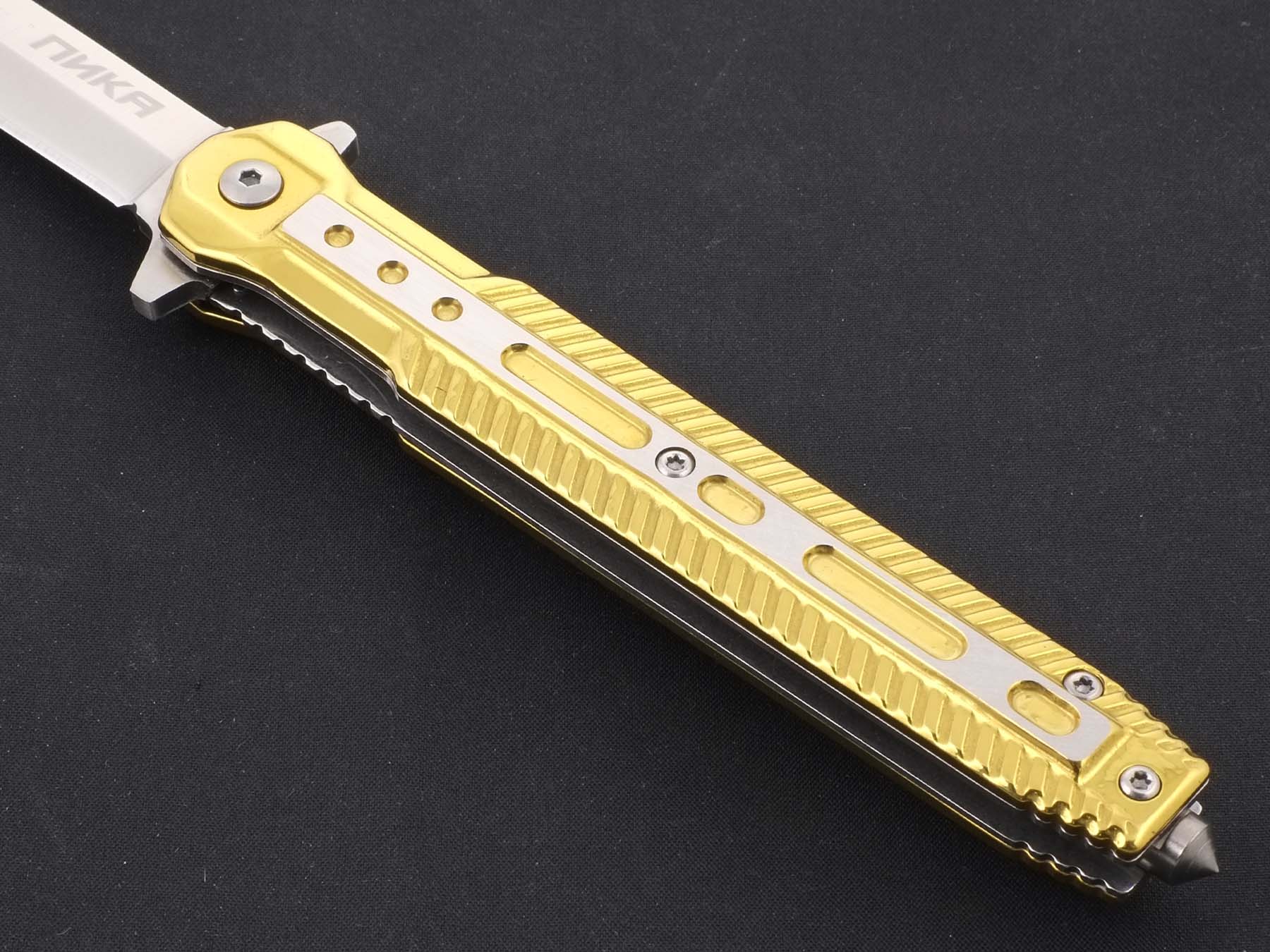 Нож складной автоматический Ножемир ПИКА A-292 золотой