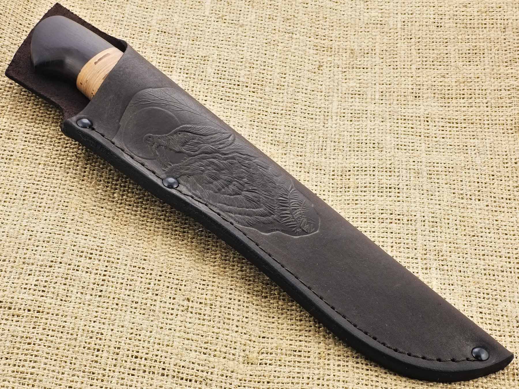 Нож ручной работы Ножемир из дамасской стали АКУЛА (8601)д