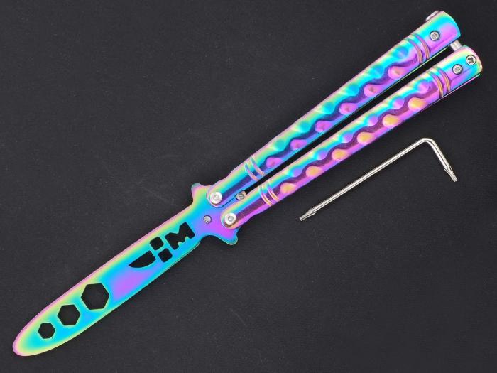 Нож тренировочный бабочка с клинком гаечный ключ Ножемир BTN-22