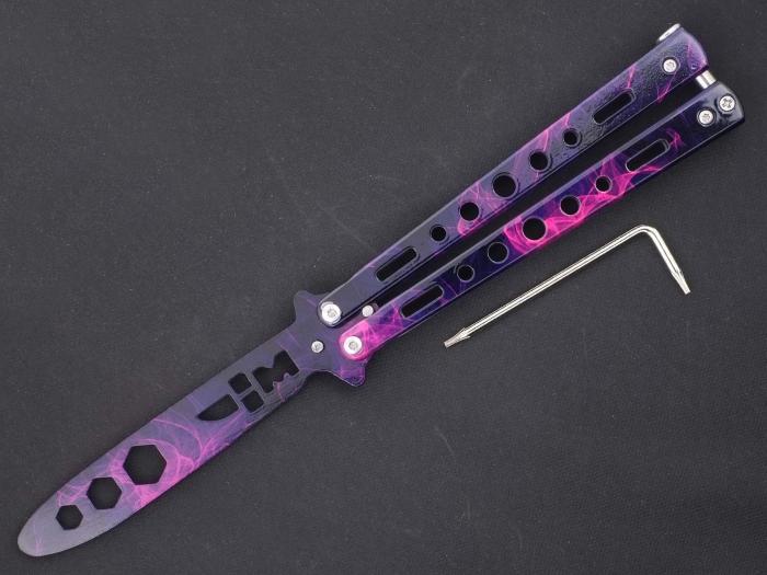 Нож тренировочный бабочка с клинком гаечный ключ Ножемир BTN-8