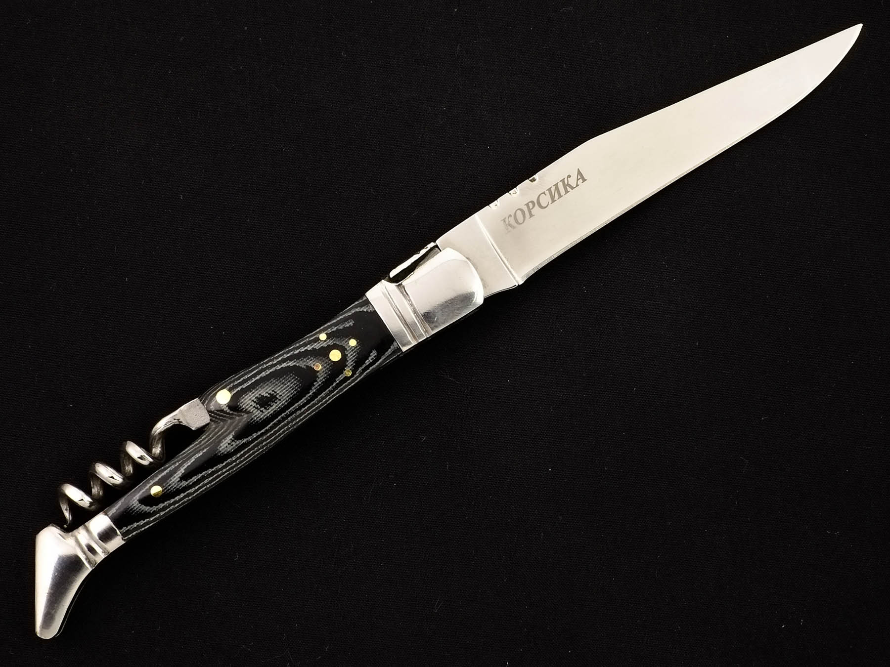 Нож складной ручного складывания с штопором Ножемир Чёткий расклад КОРСИКА C-104Z