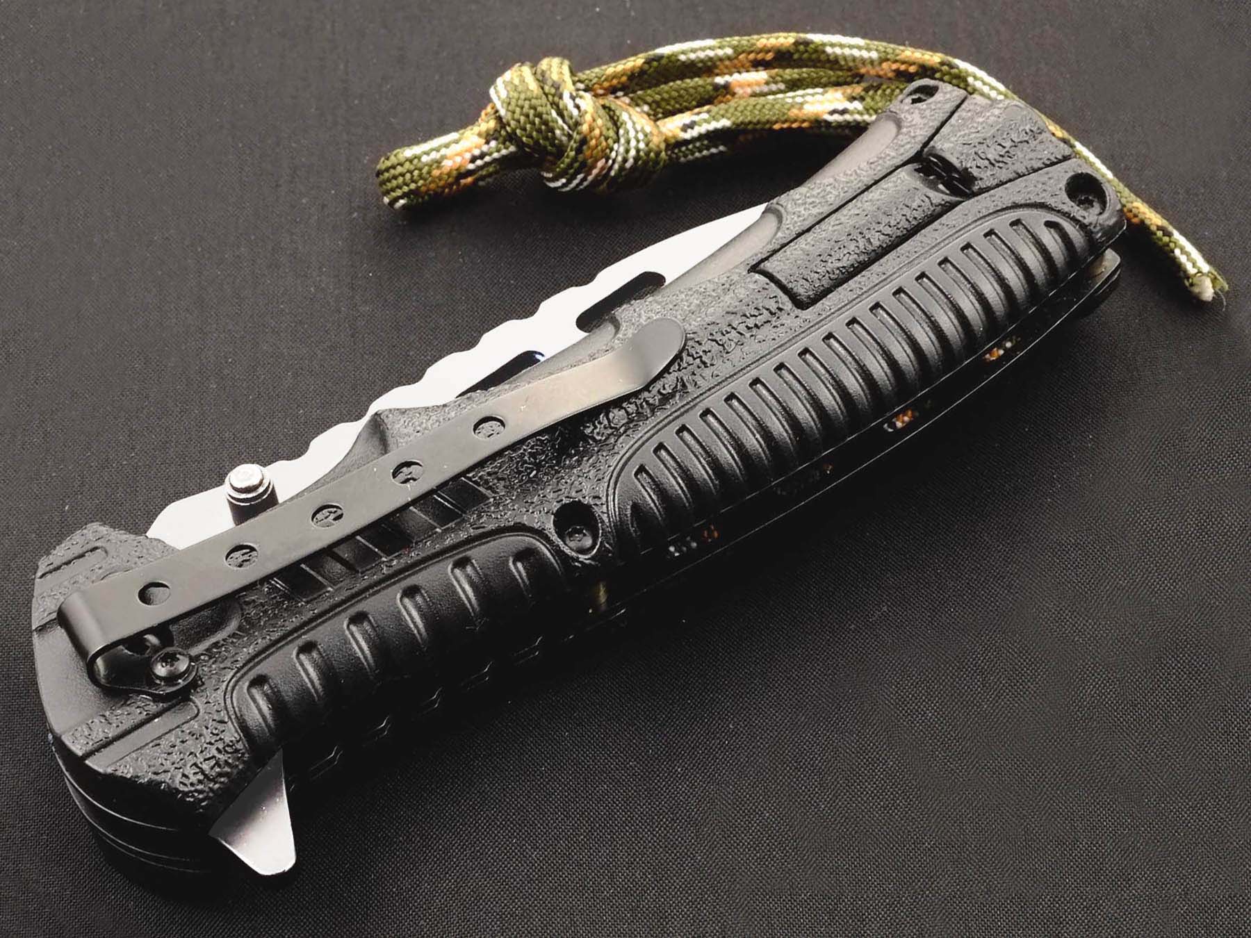Нож складной автоматический с огнивом и свистком Ножемир ПЕРУН C-261