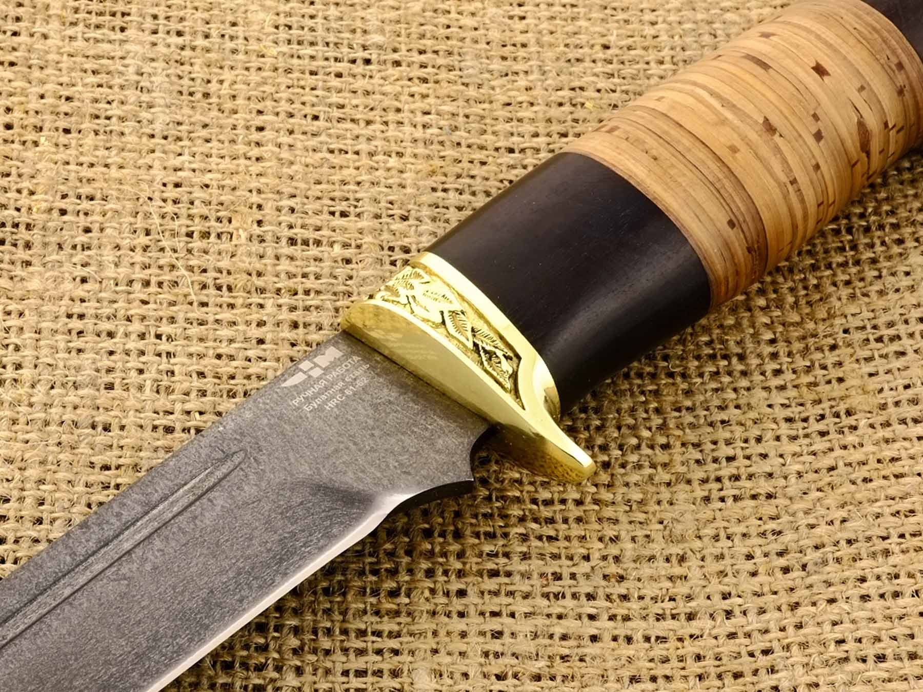 Нож ручной работы Ножемир булатная сталь ДЕМИДОВ (4452)б