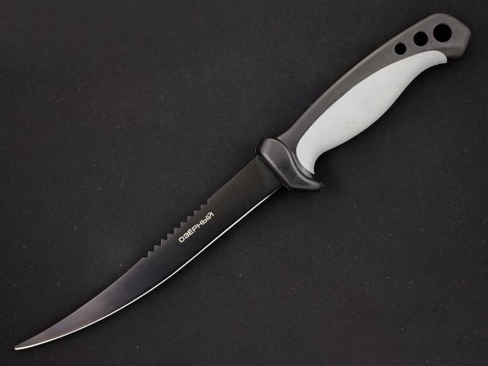 Нож фиксированный рыбацкий филейный Ножемир ОЗЁРНЫЙ F-318BL с ножнами
