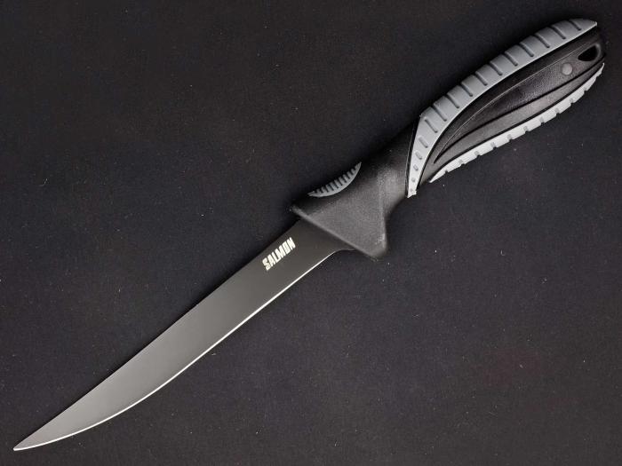 Нож фиксированный рыбацкий филейный Ножемир SALMON F-322BL с ножнами