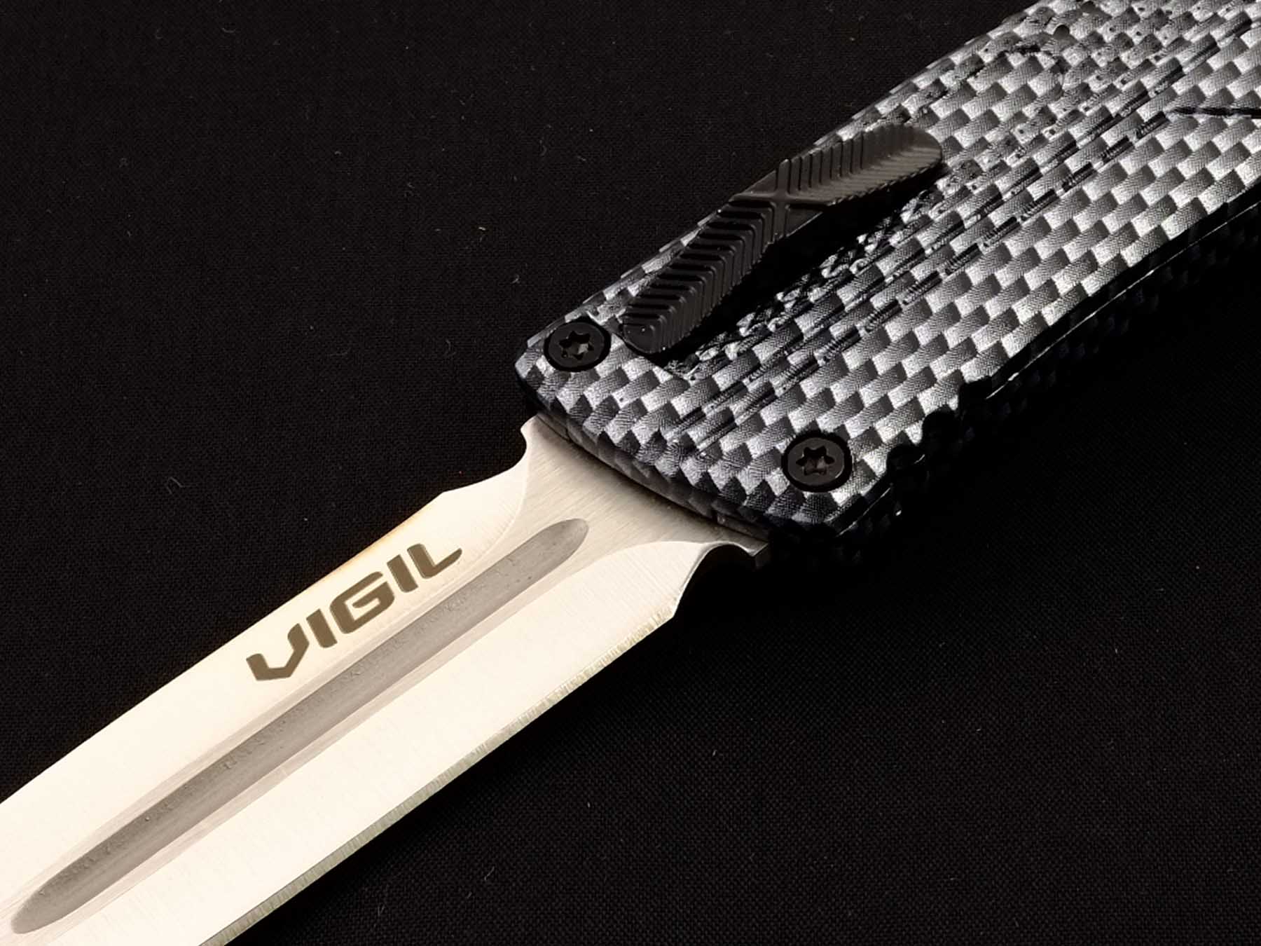 Нож выкидной фронтальный Ножемир VIGIL FAS-117 с чехлом