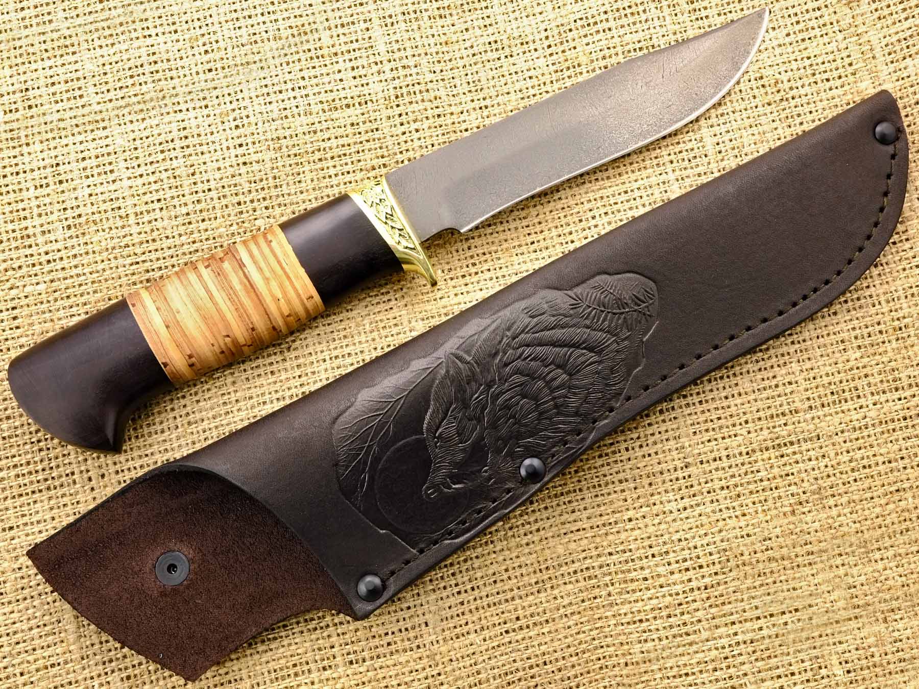Нож ручной работы Ножемир булатная сталь ГЕПАРД (2312)б