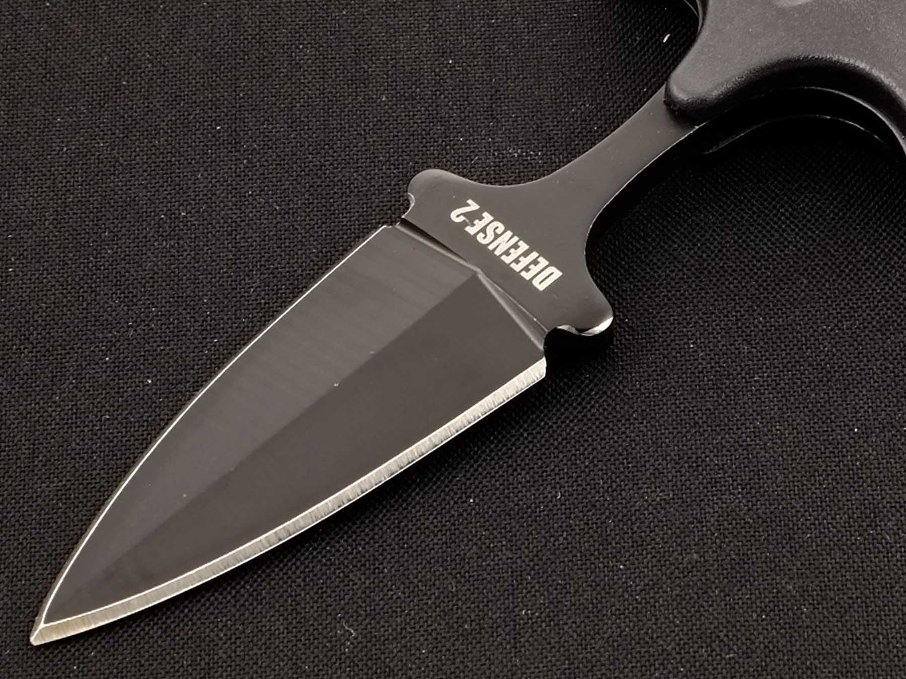 Нож черный тычковый разделочный Ножемир DEFENSE 2 H-242