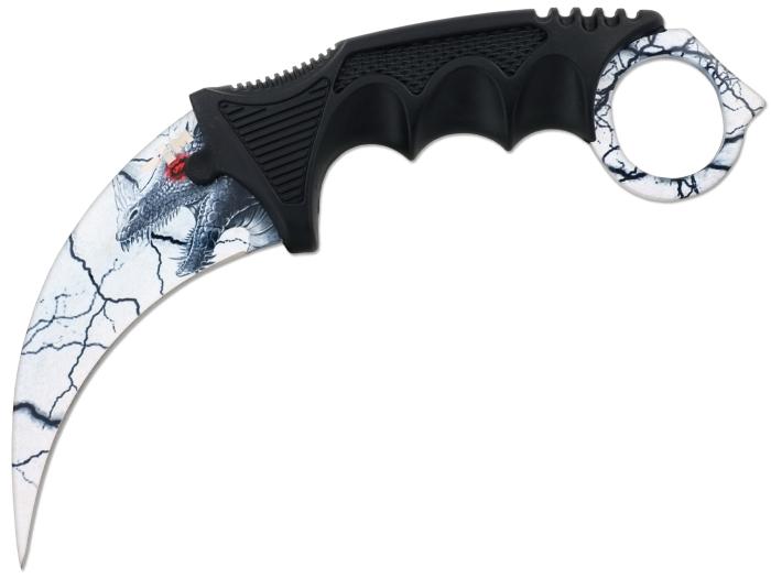 Нож CS GO керамбит металлический Ножемир HCS-8 белый дракон