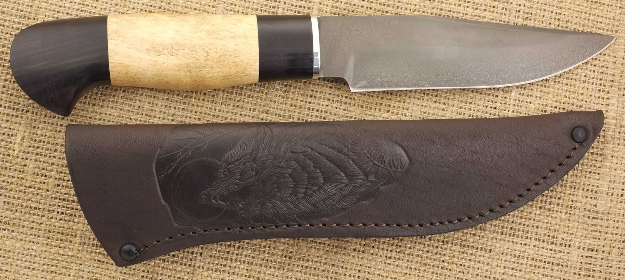 Нож ручной работы Ножемир булатная сталь КУНИЦА (9255)б
