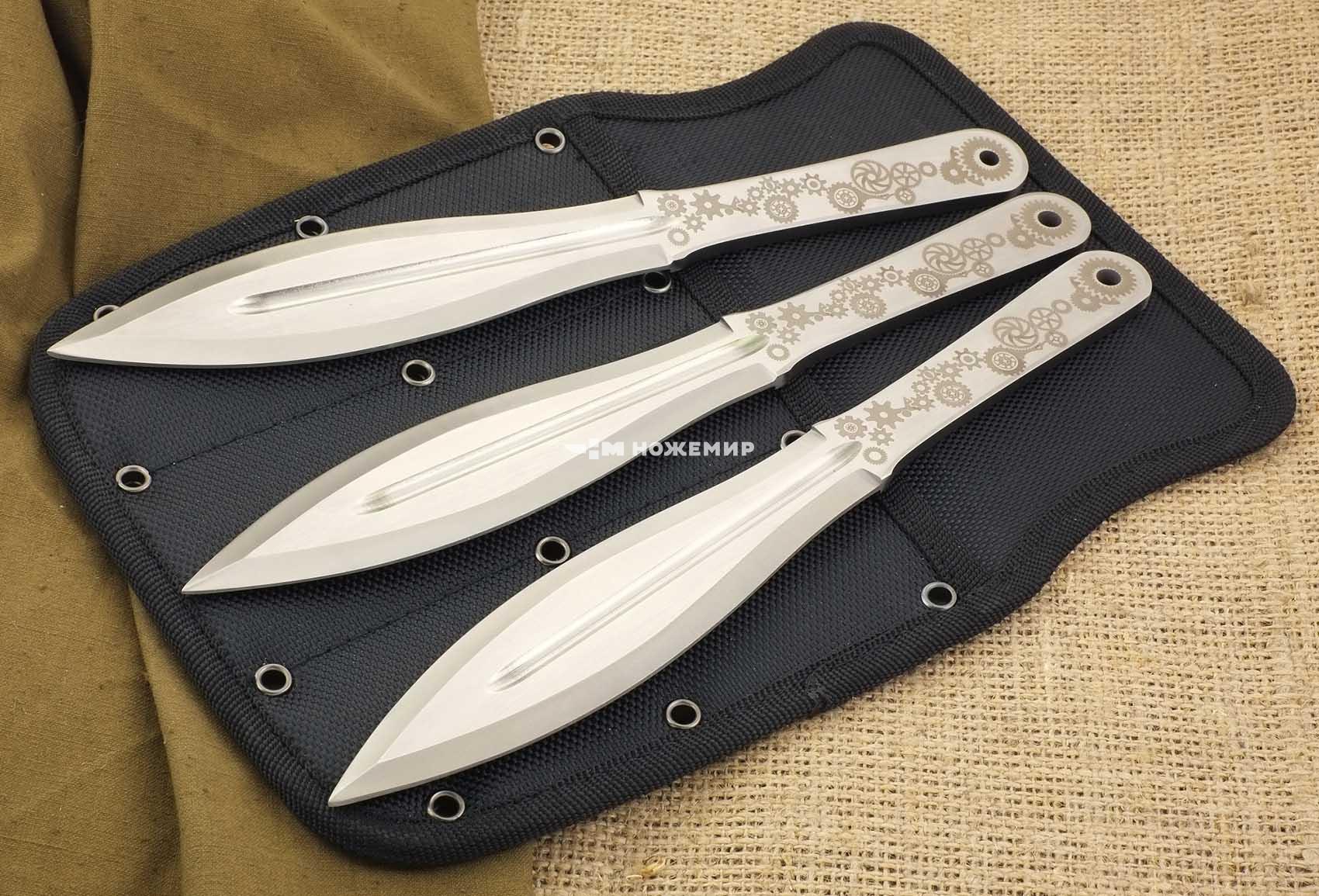Набор ножей метательных 3 шт Ножемир Баланс M-131SH в кордуровом чехле