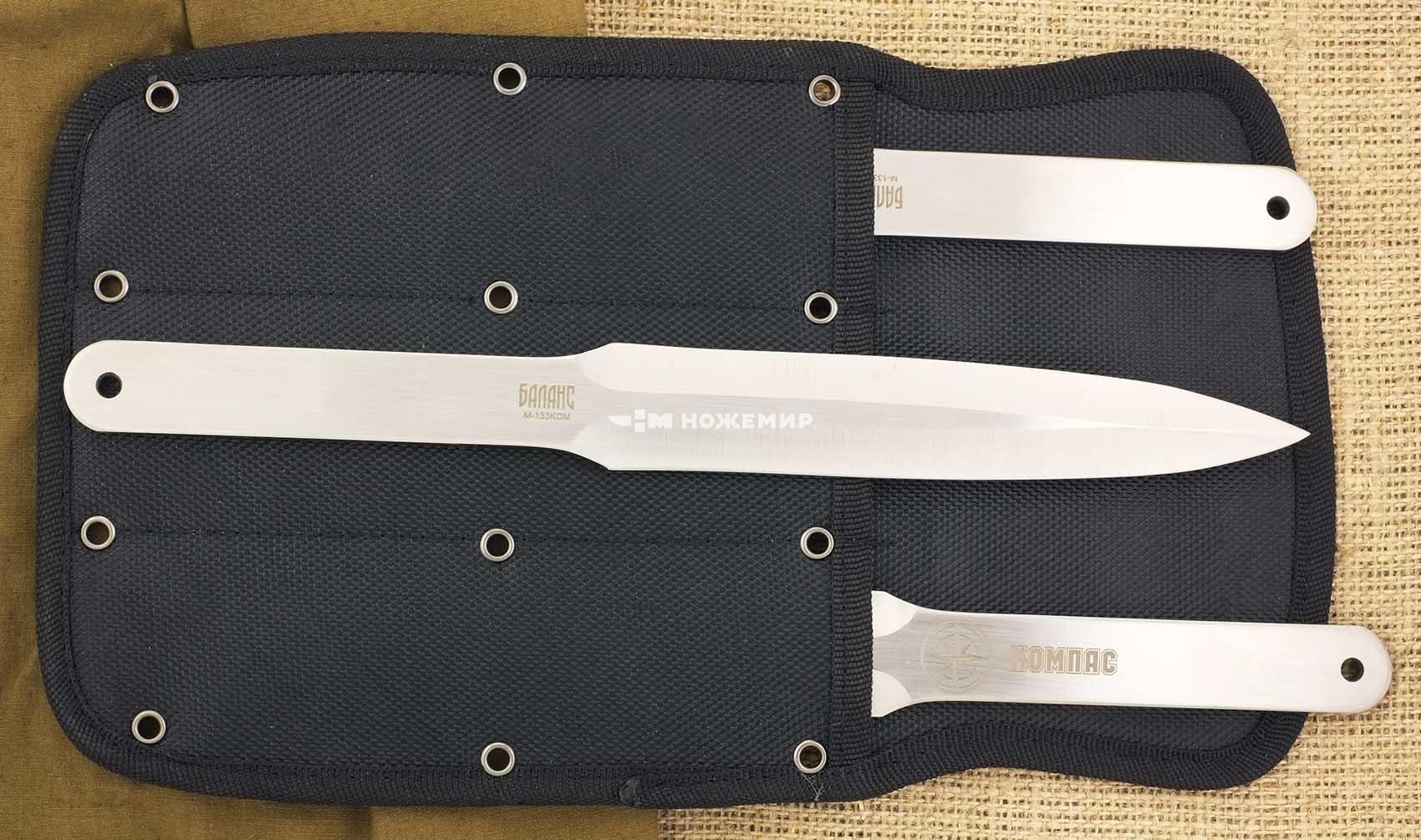 Набор ножей метательных 3 шт Ножемир Баланс Компас M-133KOM в кордуровом чехле