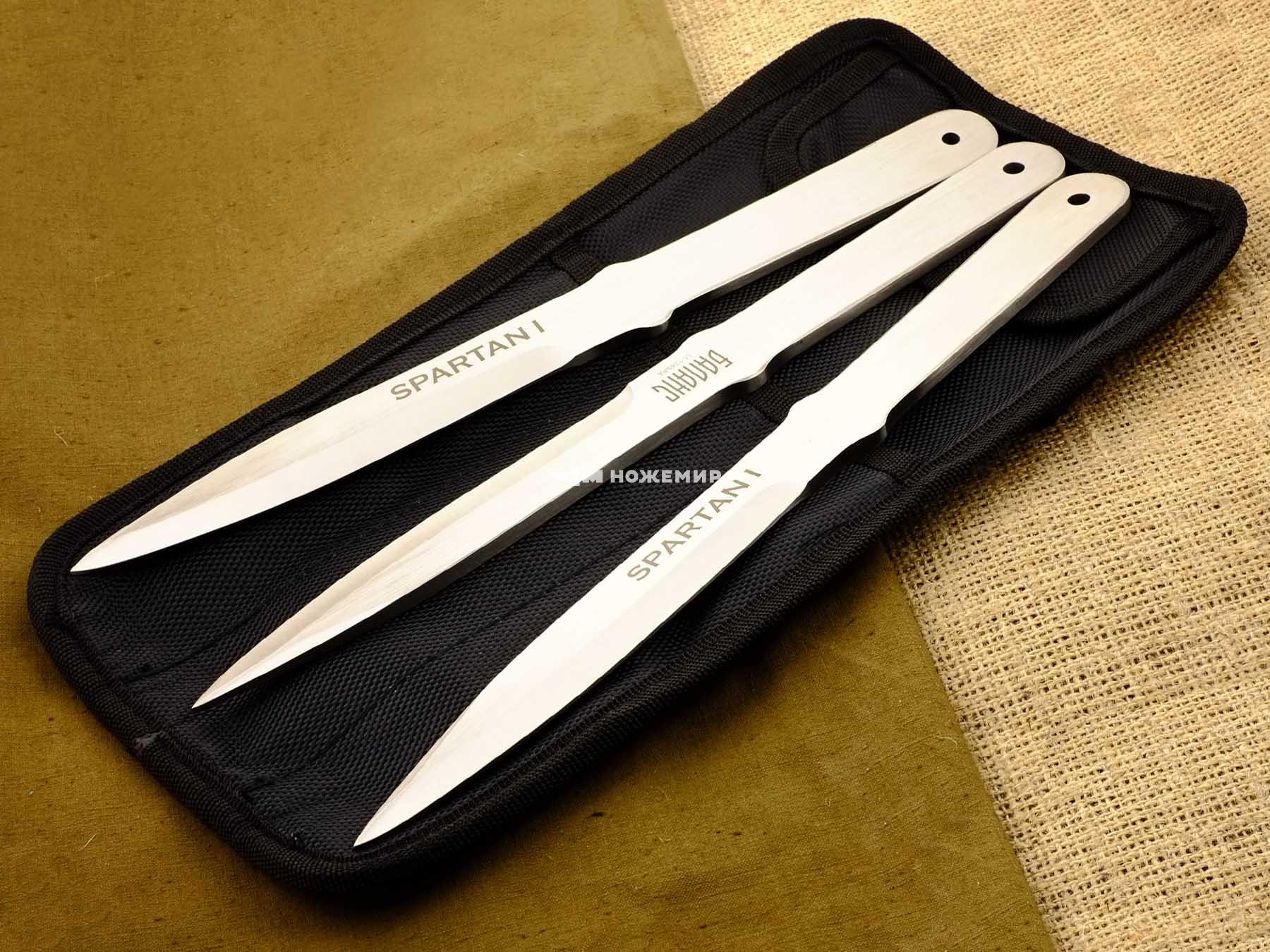 Набор ножей 3 шт без заточки для спортивного метания Баланс SPARTAN I M-138SPA в чехле