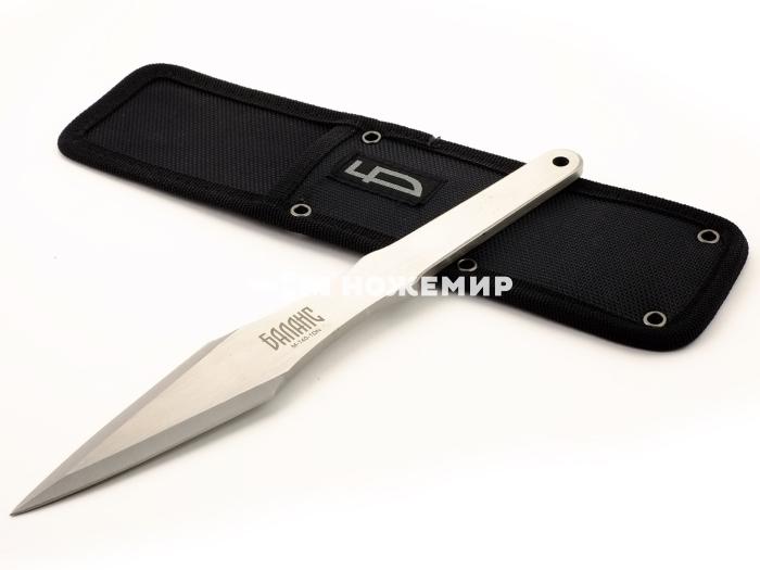 Нож для спортивного метания без заточки Баланс M-140-1DN в чехле на ремень