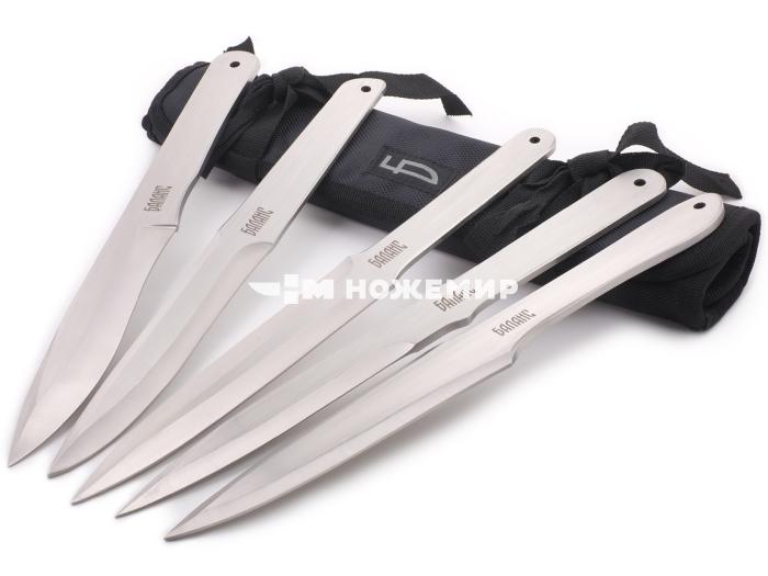 Набор разных ножей метательных 5 шт Ножемир Баланс M-5000L в чехле свертке