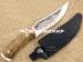 Нож нескладной цельнометаллический с деревянными накладками Кизляр ПАУК-ЦМ (3036)