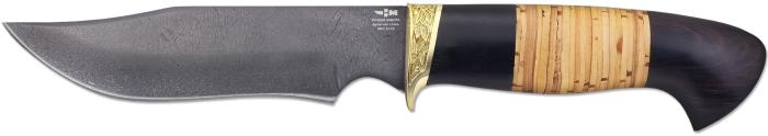 Нож булатный нескладной ручной работы Ножемир СКАЛА (3976)б в кожаном чехле