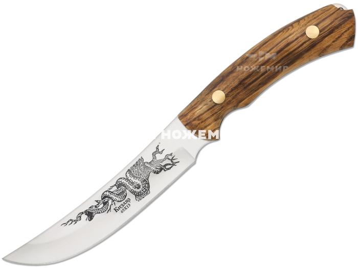 Нож туристический цельнометаллический Кизляр ЗМЕЙ2-ЦМ (2667) с кожаными ножнами