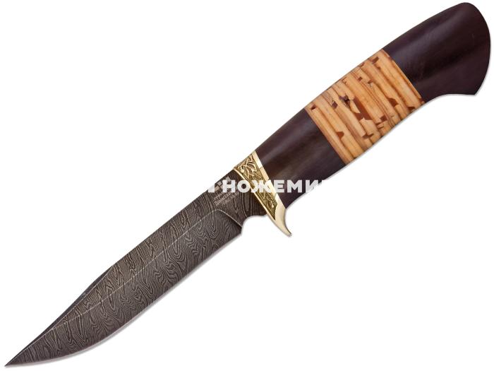 Нож ручной работы Ножемир из дамасской стали ЗВЕРОБОЙ (3720)д
